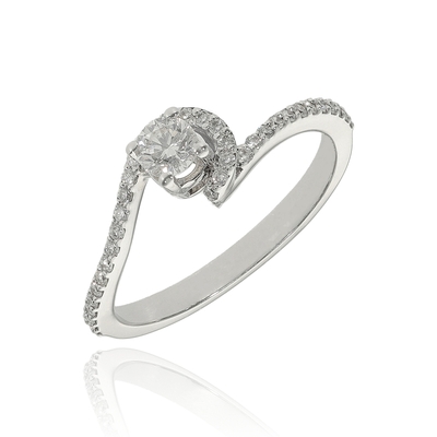 Fehér arany gyűrű 50-es méret (B28709_4I)